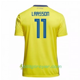 Billige Fotballdrakter Sverige Larsson 11 VM 2018 Hjemmedraktsett
